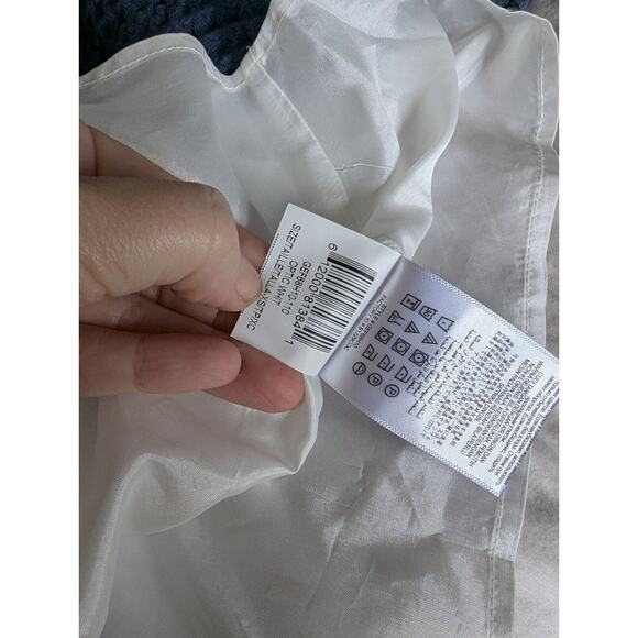 BCBG White Crepe Shift Dress XS Women A Line Sleeveless Cutout Mod VNeck Swing - Picture 15 of 16